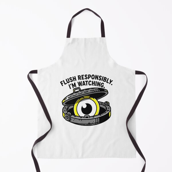 Item preview, Flush Responsibly I'm Watching Funny Bathroom Eyeball Plumber Septic Tank Pumper designed and sold by Neurospicy Trolls.