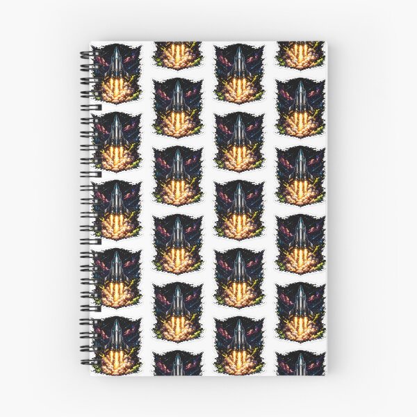 Item preview, Futuristic Space Rocket Launch Pixel Core Vector Art designed and sold by RiteshCenter .