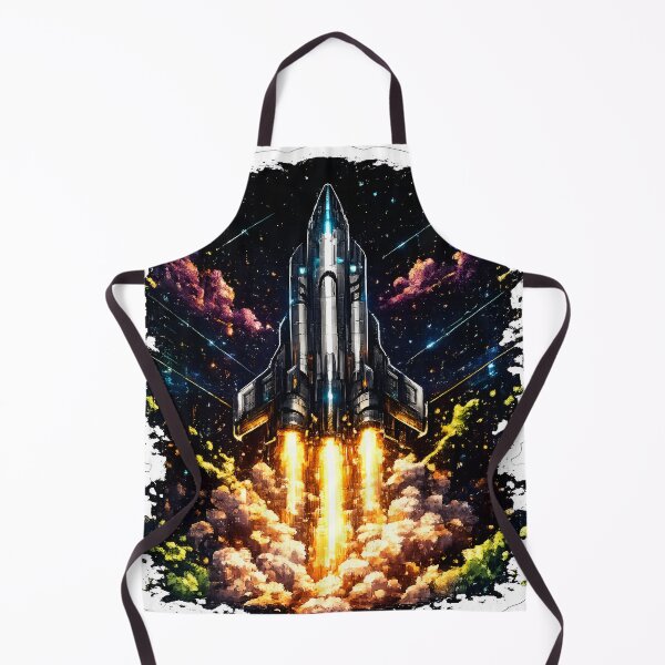 Item preview, Futuristic Space Rocket Launch Pixel Core Vector Art designed and sold by RiteshCenter .