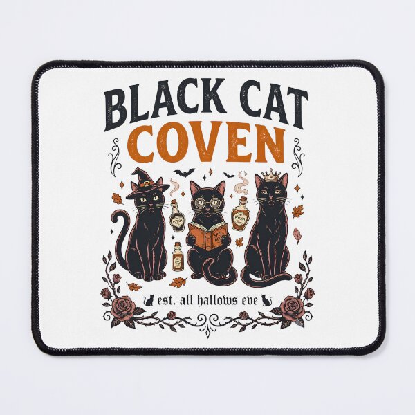 Item preview, Black Cat Coven Halloween Witch Cats designed and sold by BumbleBloom7.