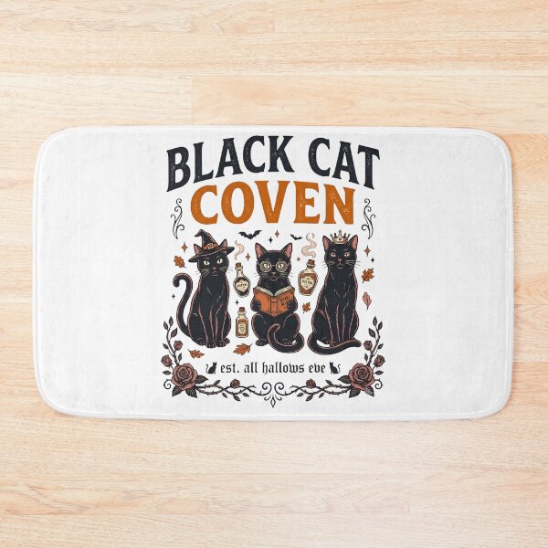 Item preview, Black Cat Coven Halloween Witch Cats designed and sold by BumbleBloom7.