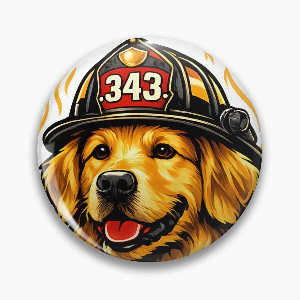 Item preview, Firefighter's Golden Hero Golden Retriever Fire Dog Design designed and sold by Sahil Randhawa.