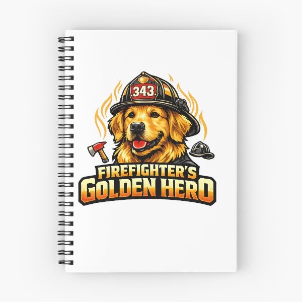 Item preview, Firefighter's Golden Hero Golden Retriever Fire Dog Design designed and sold by Sahil Randhawa.