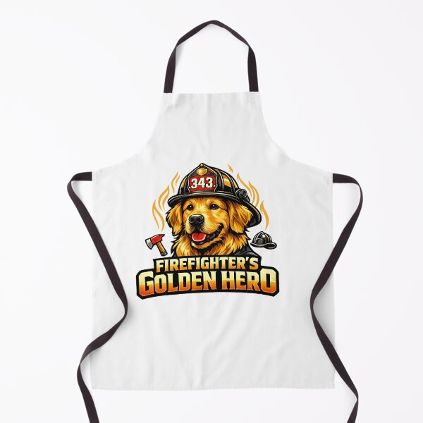Item preview, Firefighter's Golden Hero Golden Retriever Fire Dog Design designed and sold by Sahil Randhawa.