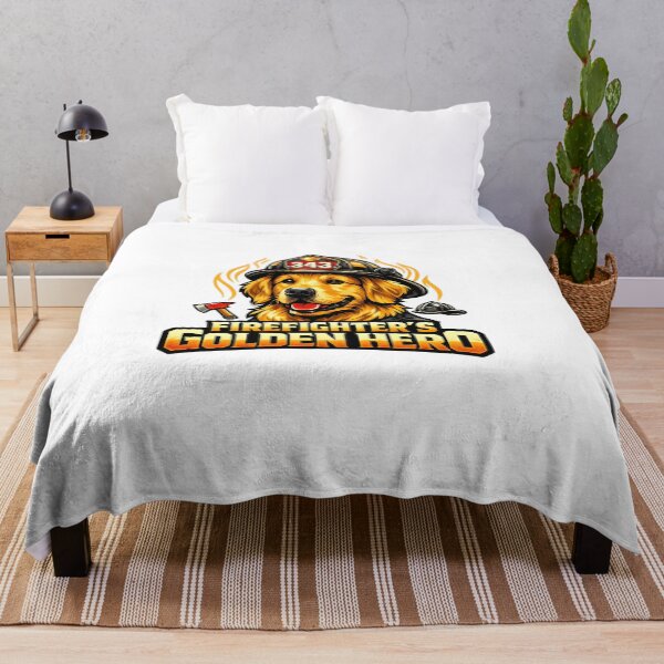 Item preview, Firefighter's Golden Hero Golden Retriever Fire Dog Design designed and sold by Sahil Randhawa.