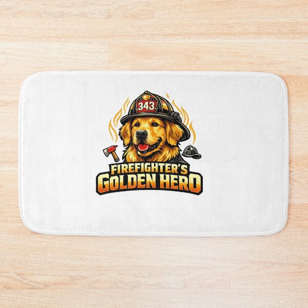Item preview, Firefighter's Golden Hero Golden Retriever Fire Dog Design designed and sold by Sahil Randhawa.
