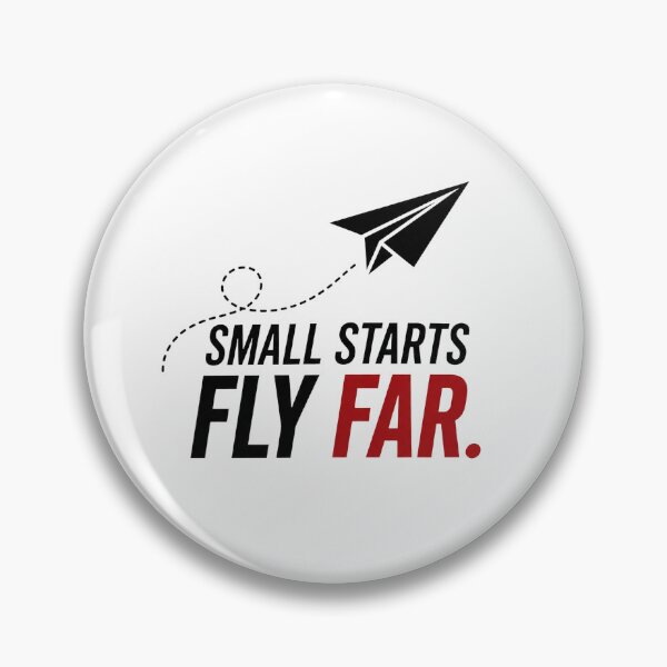 Item preview, Small Starts Fly Far | Minimal Paper Plane Motivational Typography designed and sold by Lovestickerco.