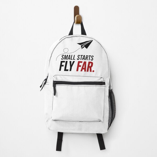Item preview, Small Starts Fly Far | Minimal Paper Plane Motivational Typography designed and sold by Lovestickerco.