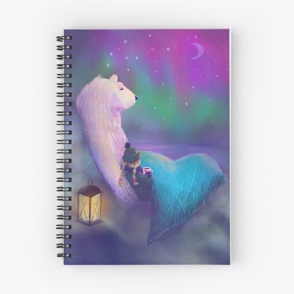 Item preview, Cozy Polar Bear Northern Lights designed and sold by ArtbyLanaN.