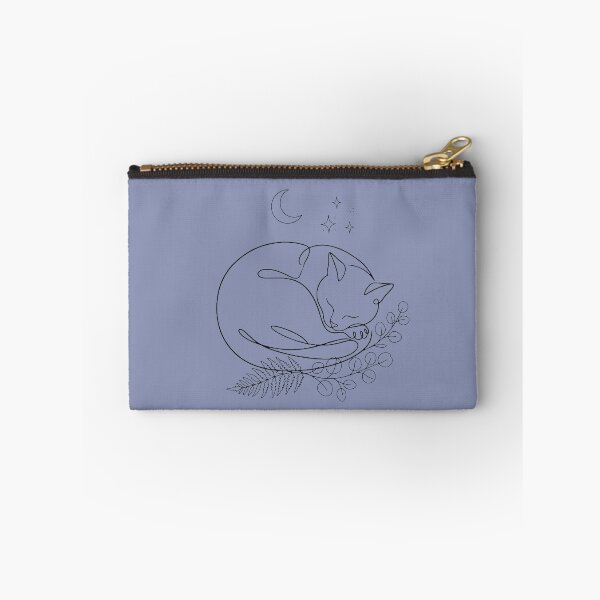 Item preview, Celestial Sleeping Cat - Minimalist Botanical & Moon Line Art designed and sold by sayyedtasmiya.