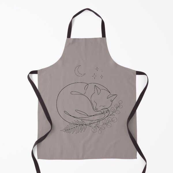 Item preview, Celestial Sleeping Cat - Minimalist Botanical & Moon Line Art designed and sold by sayyedtasmiya.