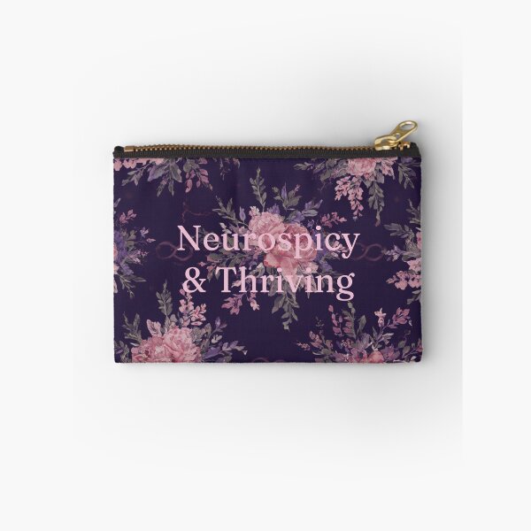 Item preview, Neurospicy and Thriving Vintage Floral Typography. designed and sold by Shadrach Roo.