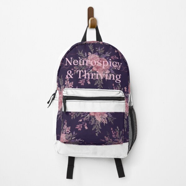 Item preview, Neurospicy and Thriving Vintage Floral Typography. designed and sold by Shadrach Roo.