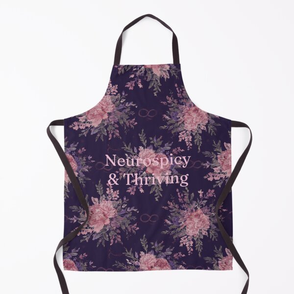Item preview, Neurospicy and Thriving Vintage Floral Typography. designed and sold by Shadrach Roo.