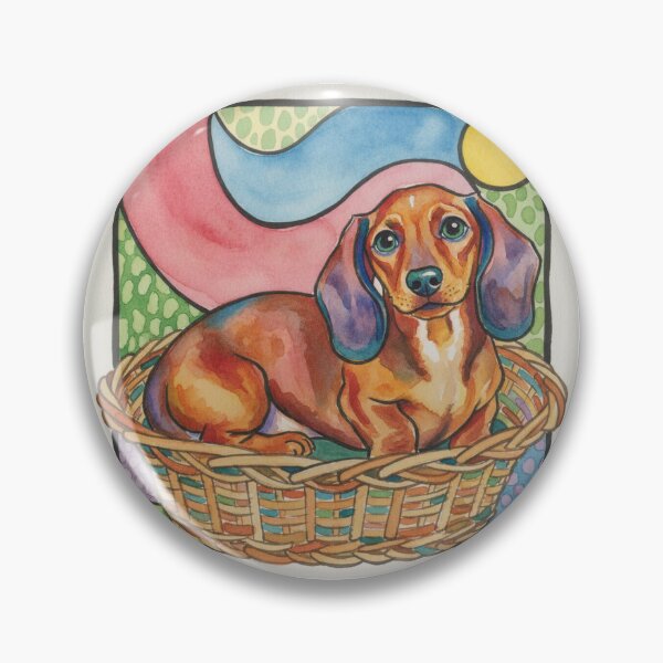 Item preview, Dachsund in the Basket designed and sold by Anihh @trauma_art.