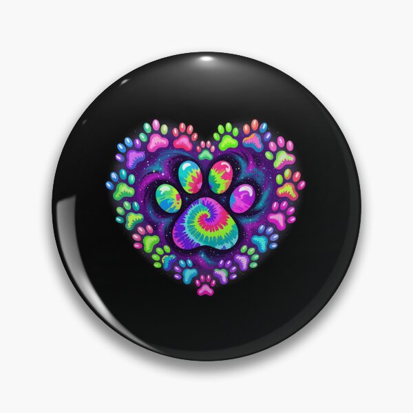 Item preview, Tie Dye Paw Print Heart Design designed and sold by GiaoCalonas.