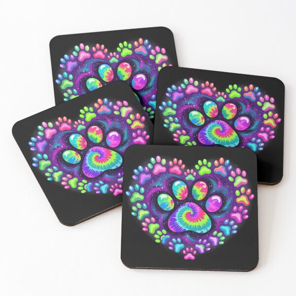 Item preview, Tie Dye Paw Print Heart Design designed and sold by GiaoCalonas.