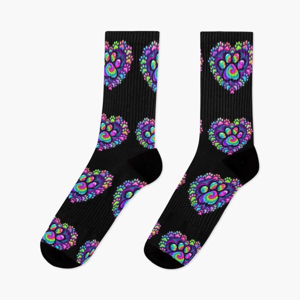 Item preview, Tie Dye Paw Print Heart Design designed and sold by GiaoCalonas.