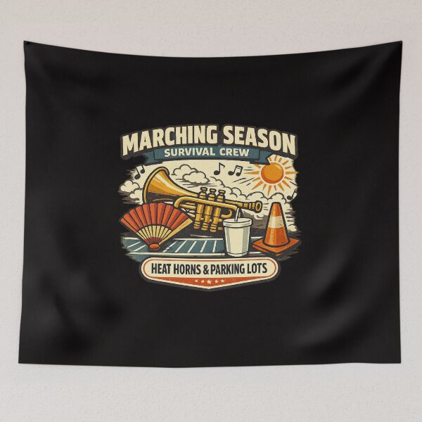Item preview, Marching Season Survival Crew – Funny Band Parent Design designed and sold by Concrete Coffee Studio.