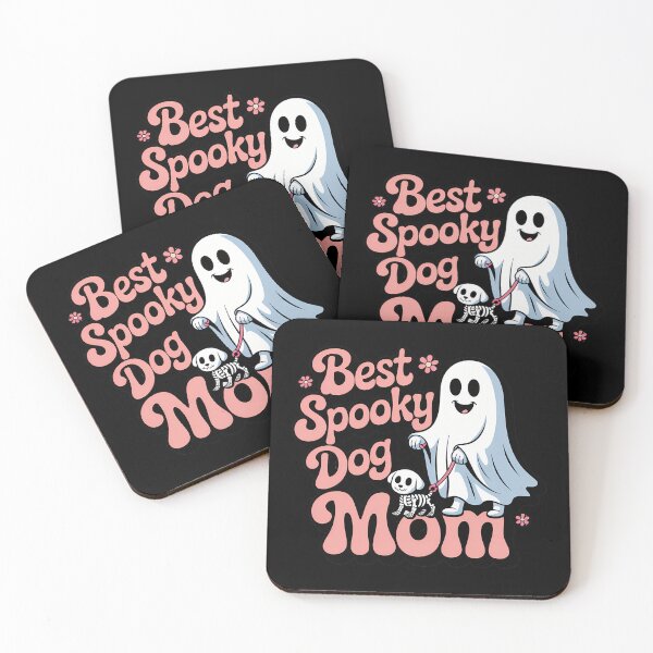 Item preview, Best Spooky Dog Mom Cute Ghost Halloween T-Shirt designed and sold by Raw Tigers.