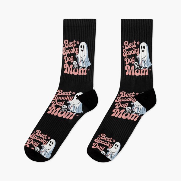 Item preview, Best Spooky Dog Mom Cute Ghost Halloween T-Shirt designed and sold by Raw Tigers.