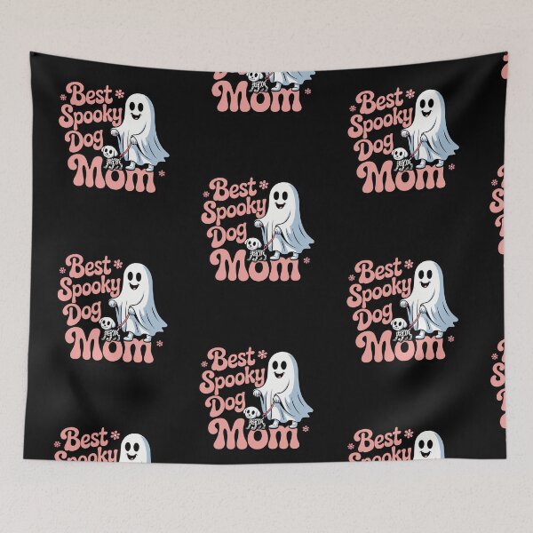 Item preview, Best Spooky Dog Mom Cute Ghost Halloween T-Shirt designed and sold by Raw Tigers.