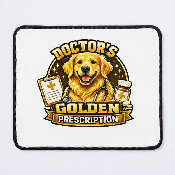 Item preview, Doctor's Golden Prescription Golden Retriever Nurse Doctor Design designed and sold by Sahil Randhawa.