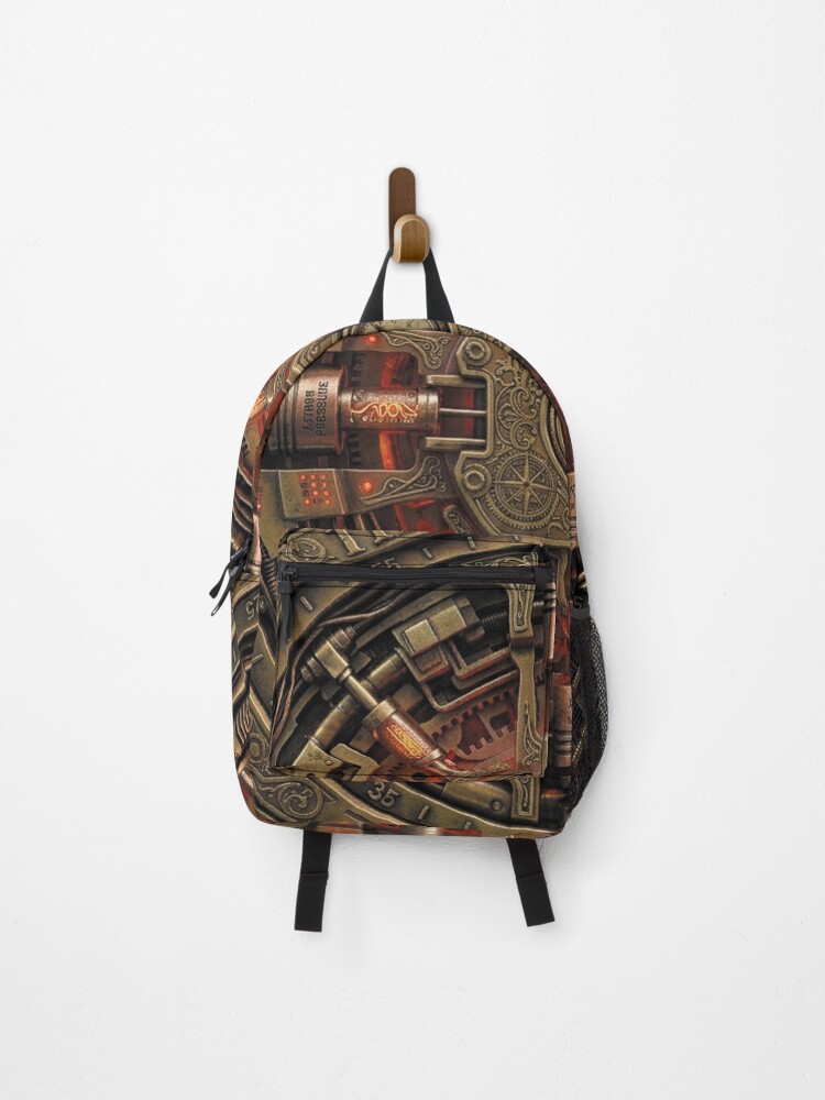 Thumbnail 1 of 3, Backpack, Clock_V2 designed and sold by ART-OF-ORION.