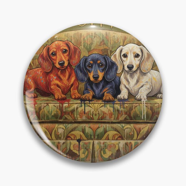 Item preview, Groovy Dachsund Pups designed and sold by Anihh @trauma_art.