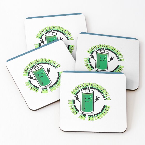Item preview, Currently Recharging My Social Battery Cute Kawaii Graphic designed and sold by Shadrach Roo.