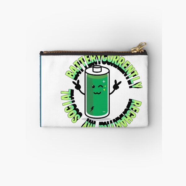 Item preview, Currently Recharging My Social Battery Cute Kawaii Graphic designed and sold by Shadrach Roo.
