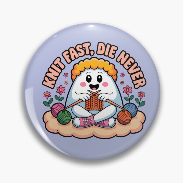 Item preview, Knit Fast Die Never Cute Ghost Knitting Halloween T-Shirt designed and sold by Raw Tigers.