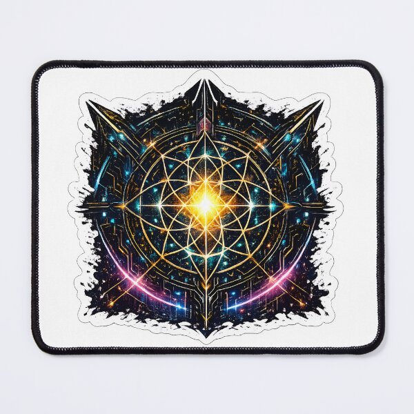 Item preview, Symmetrical Sacred Geometry Mandala with Digital Circuit Tracks designed and sold by RiteshCenter .