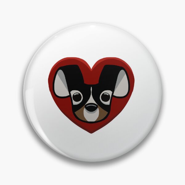 Item preview, Cute Chihuahua Face in Heart – Dog Lover Sticker Art designed and sold by davidmalec.