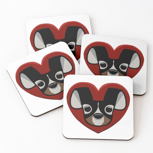 Item preview, Cute Chihuahua Face in Heart – Dog Lover Sticker Art designed and sold by davidmalec.