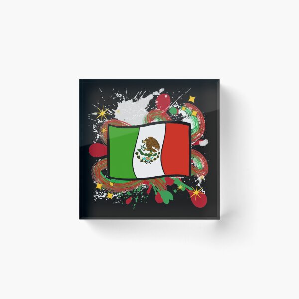 Item preview, Mexican Flag with paint splatter  designed and sold by artbyomega.