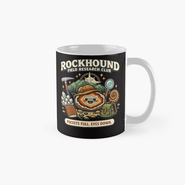 Item preview, Rockhound Field Research Club – Funny Agate Hunting Geology Design designed and sold by Concrete Coffee Studio.