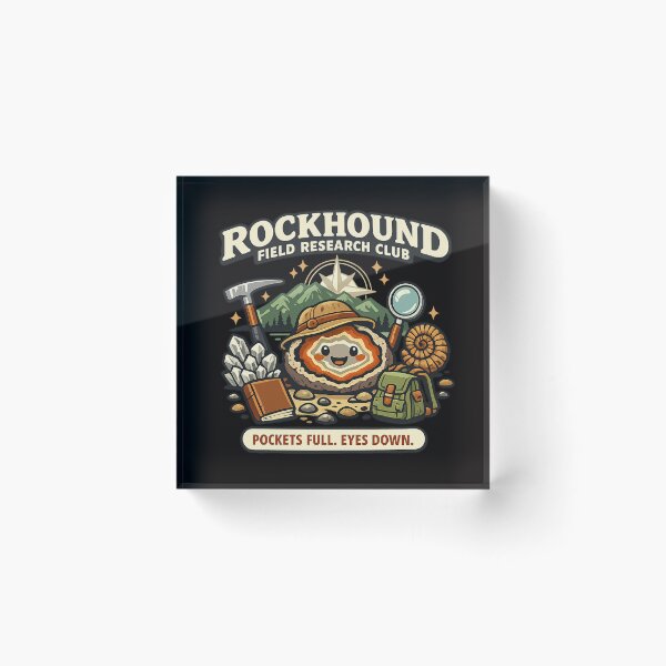 Item preview, Rockhound Field Research Club – Funny Agate Hunting Geology Design designed and sold by Concrete Coffee Studio.