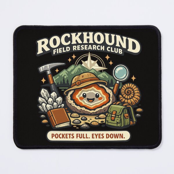Item preview, Rockhound Field Research Club – Funny Agate Hunting Geology Design designed and sold by Concrete Coffee Studio.