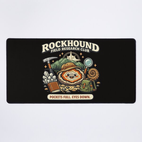 Item preview, Rockhound Field Research Club – Funny Agate Hunting Geology Design designed and sold by Concrete Coffee Studio.