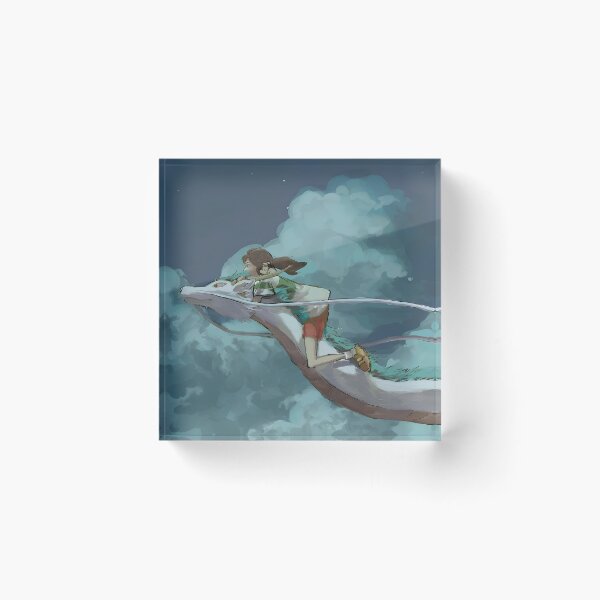 Item preview, Cute kawaii art girl [[chihiros]]-%[ghiblis]%- flying aways dragon freedom designed and sold by uwwooshop.