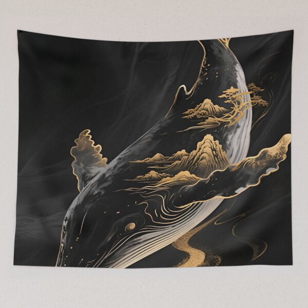 Item preview, Majestic Whale through Tranquil Waters The Harmony of Nature and Art A Whale Swimming Through Time designed and sold by Matt_Smith.
