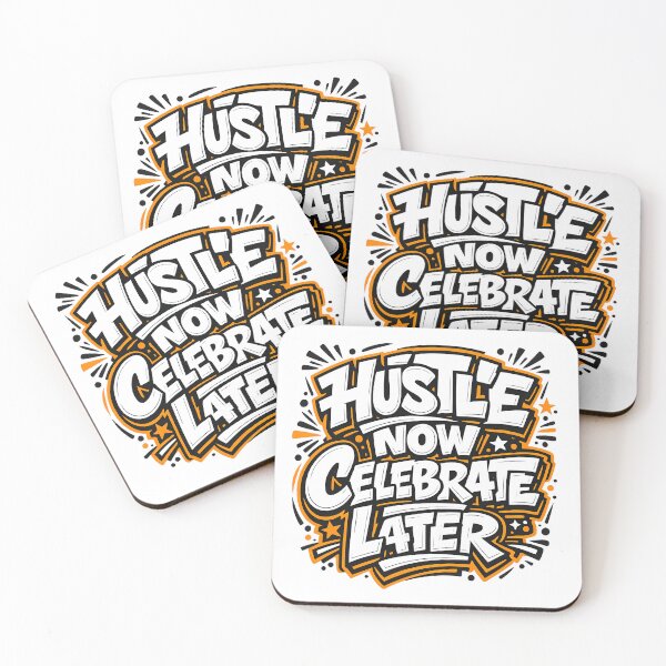 Item preview, Hustle Now, Celebrate Later – Premium Graffiti Typography Streetwear Vector Design designed and sold by ZayCreates.