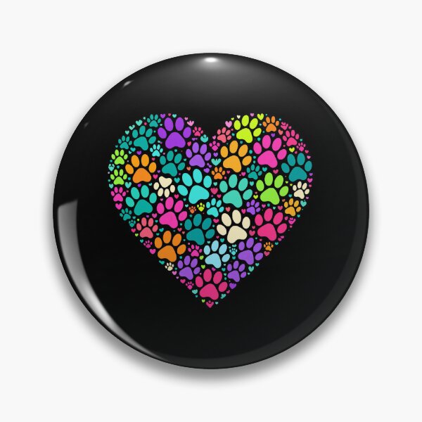 Item preview, Colorful Pastel Paw Print Heart Design designed and sold by GiaoCalonas.