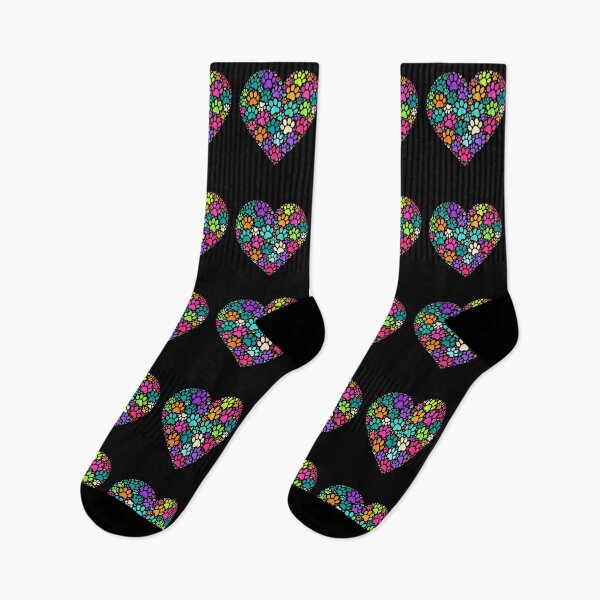 Item preview, Colorful Pastel Paw Print Heart Design designed and sold by GiaoCalonas.