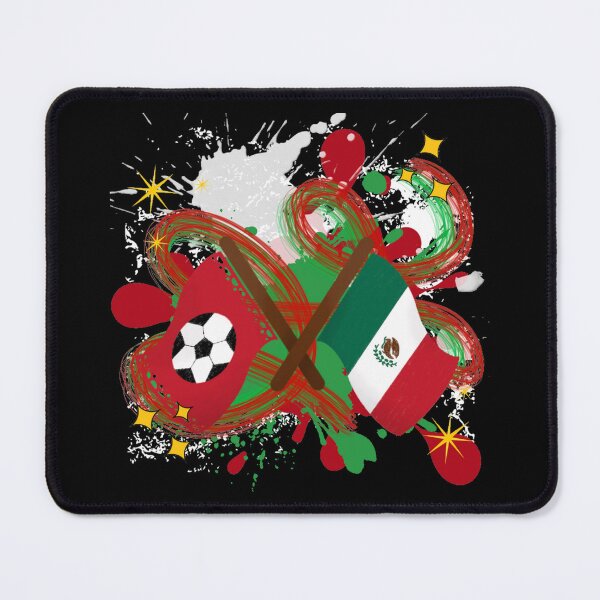 Item preview, Mexican Soccer Flag with paint splatter designed and sold by artbyomega.