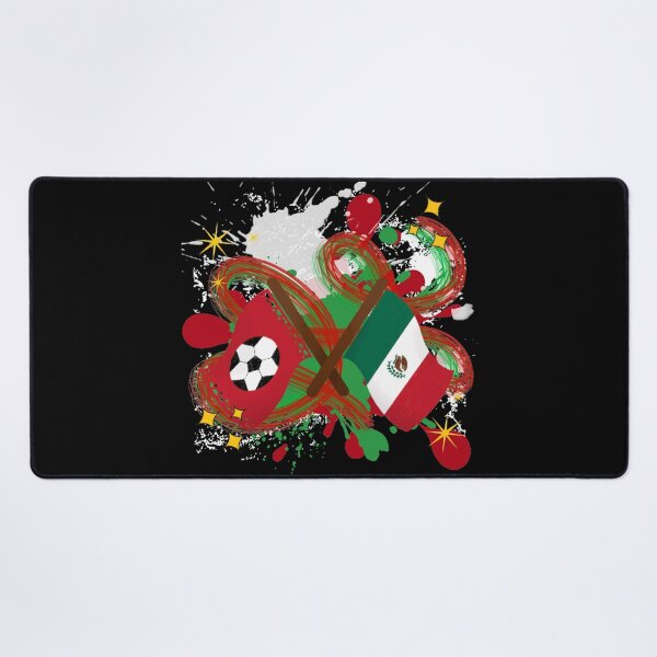 Item preview, Mexican Soccer Flag with paint splatter designed and sold by artbyomega.