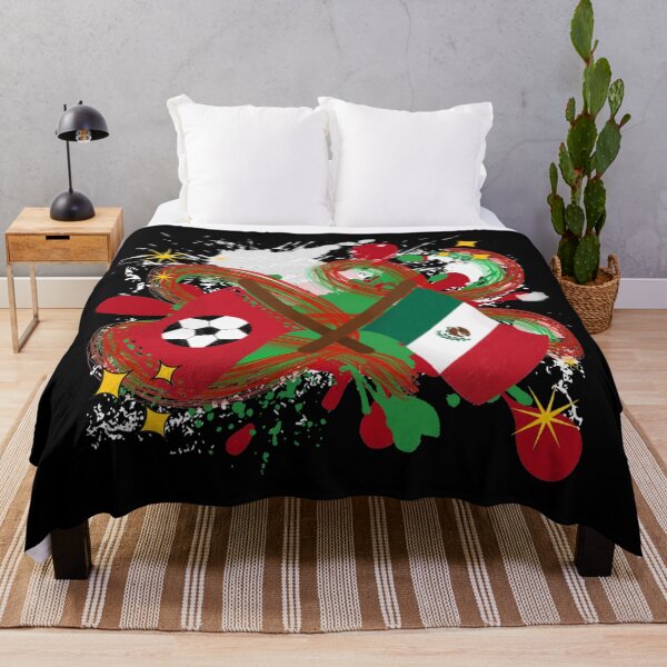 Item preview, Mexican Soccer Flag with paint splatter designed and sold by artbyomega.