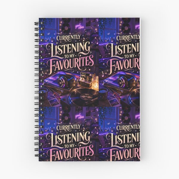Item preview, Currently Listening To My Favourites - Aesthetic K-Pop & Music Lover Cover Art designed and sold by Saniyamirza07.