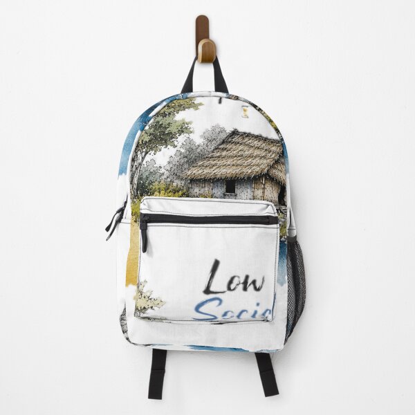 Item preview, Low Social Fuel | Watercolor Cottage Retreat Sticker designed and sold by Genzfirevibes.